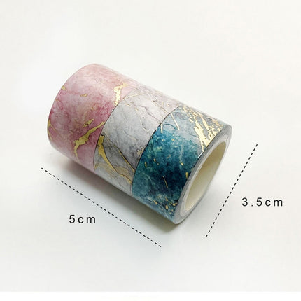 2 Sets/6 Rolls 8958 5m Paper Bronzing Wallet Tape Set(Marble)-garmade.com