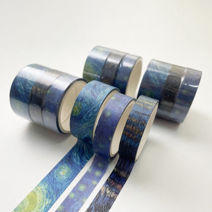 3 Sets/9 Rolls 4585 3m Paper Bronzing Hand Account Tape Set(Starry Sky)-garmade.com