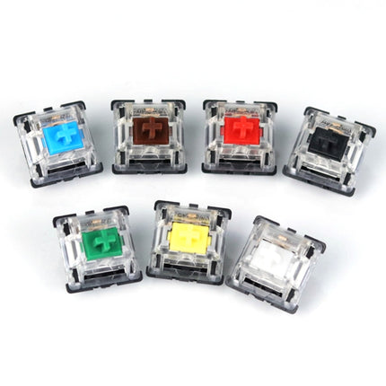 10 PCS Gateron G Shaft Black Bottom Transparent Shaft Cover Axis Switch, Style: G3 Foot (Red Shaft)-garmade.com