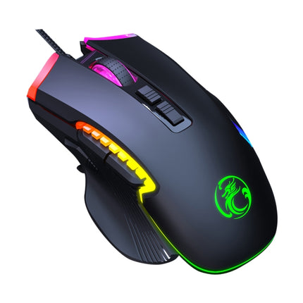 IMICE T70 8-Button 7200DPI RGB Lighting Programmable Wired Gaming Mouse, Cable Length: 1.8m(Black)-garmade.com