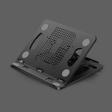 Foldable Laptop Desktop Heightening Cooling Bracket(Black)-garmade.com
