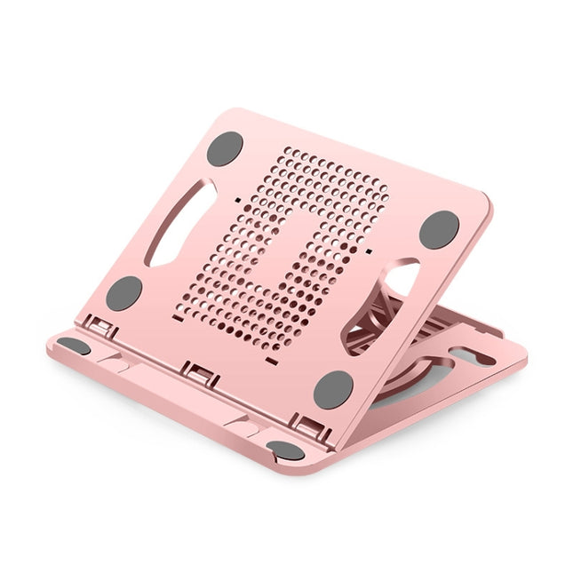 Foldable Laptop Desktop Heightening Cooling Bracket(Pink)-garmade.com