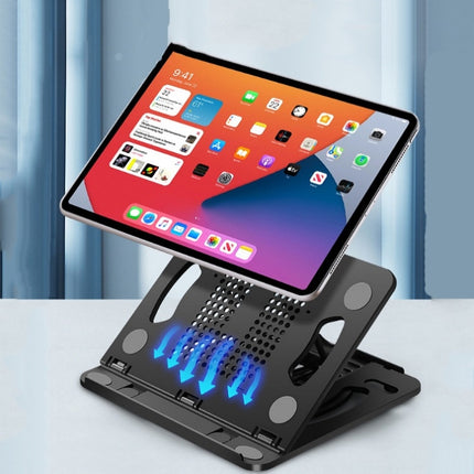 Foldable Laptop Desktop Heightening Cooling Bracket(White)-garmade.com