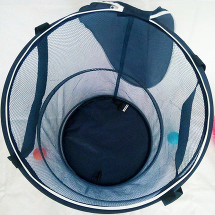 SM2006 Full Mesh Breathable Foldable Mesh Storage Basket(Navy)-garmade.com
