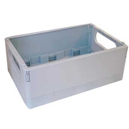 3 PCS Student Desktop Organizer Folding Plastic Storage Box, Size: Large (Lake Blue)-garmade.com