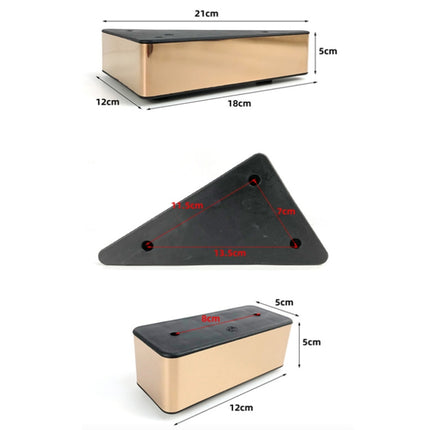 LH-SFJD001 5cm Stainless Steel Sofa Booster Pad, Style: Rectangular(Rose Gold)-garmade.com