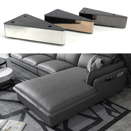 LH-SFJD001 5cm Stainless Steel Sofa Booster Pad, Style: Rectangular(Gun Black)-garmade.com