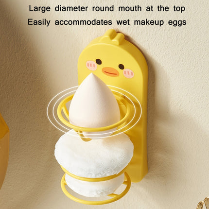 4 PCS Beauty Egg Powder Puff Wall Mounted Multifunctional Shelf(16.7x7cm)-garmade.com