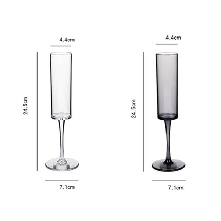 165ml Household Acrylic Champagne Glasses(Transparent)-garmade.com