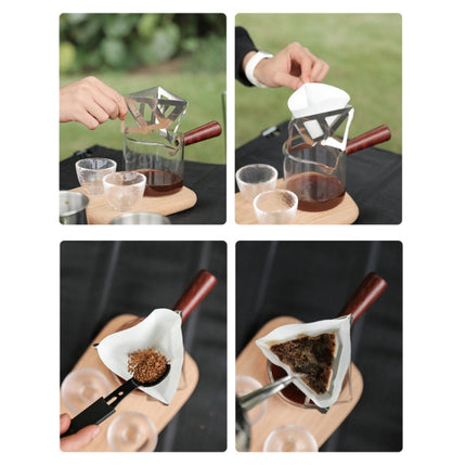 Outdoor Camping Stainless Steel Coffee Grounds Filter Folding Funnel-garmade.com