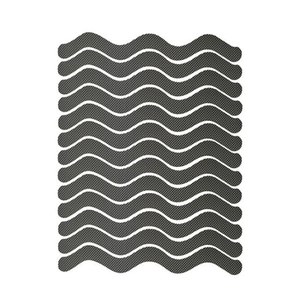 24pcs /Bag Wavy Shaped Safety Bathtub Non-Slip Sticker, Specification: 1.3 x 18cm(Grey)-garmade.com