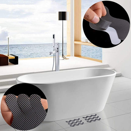 24pcs /Bag Wavy Shaped Safety Bathtub Non-Slip Sticker, Specification: 1.3 x 18cm(Blue)-garmade.com