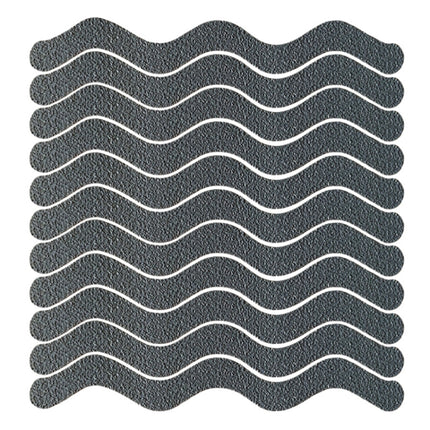 24pcs /Bag Wavy Shaped Gravel Pattern Bathtub Non-Slip Sticker, Specification: 1.3 x 18cm(Gray)-garmade.com