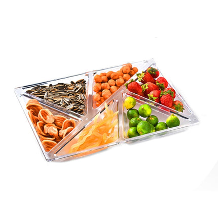 6 In 1 Multifunctional Compartmental Fruit Tray, Style: Transparent-garmade.com