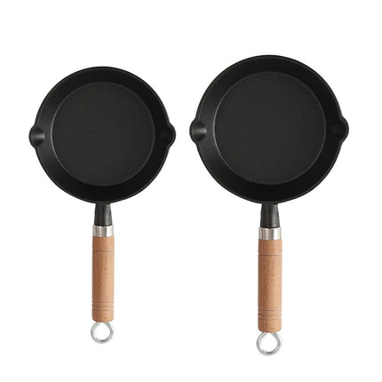 Household Hot Oil Frying Pan Cast Iron Skillet, Specification: Small-garmade.com