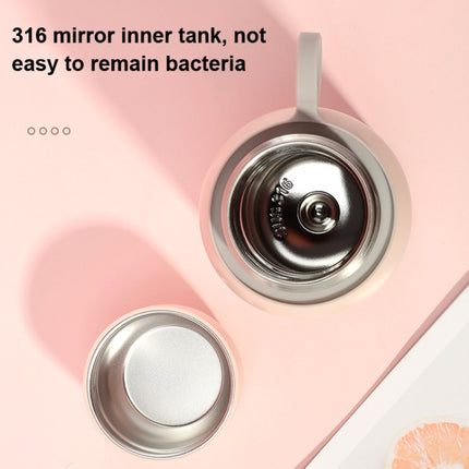 500ml 316 Stainless Steel Insulation Cup Large Capacity Big Belly Cup with Strap(Pink)-garmade.com