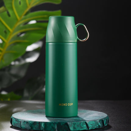 500ml 304 Stainless Steel Handy Cup with Lid Vacuum Insulation Cup(Green)-garmade.com