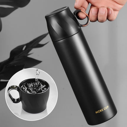 500ml 304 Stainless Steel Handy Cup with Lid Vacuum Insulation Cup(White)-garmade.com