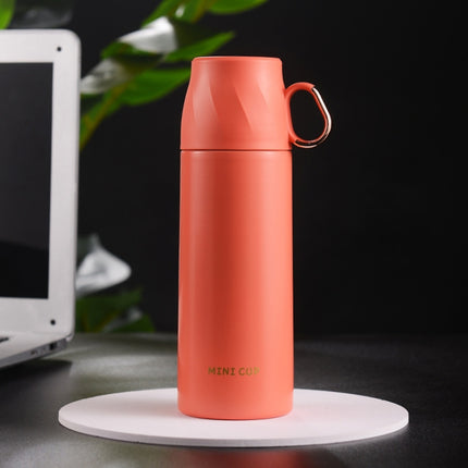350ml 304 Stainless Steel Handy Cup with Lid Vacuum Insulation Cup(Orange)-garmade.com