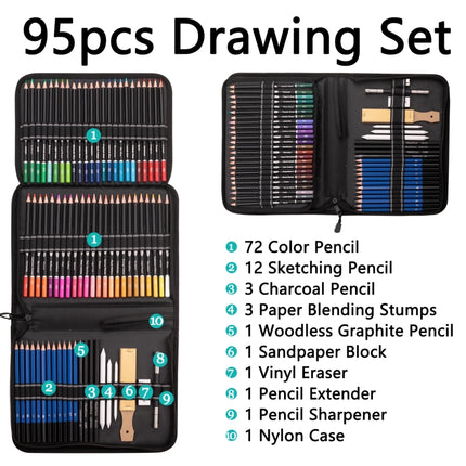 95 PCS / Set Yover Oily Colored Pencil Set Art Sketch Pencil Painting Set-garmade.com