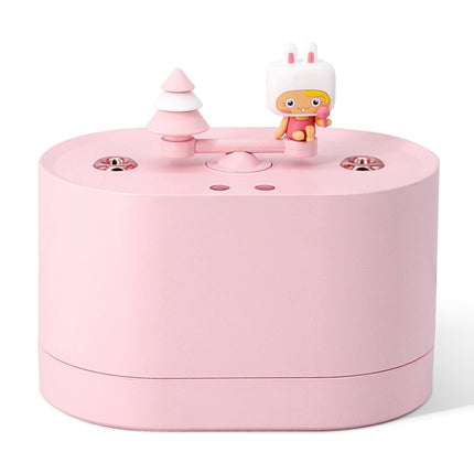 Geometry Band Music Box Large Fog Volume Hydrating Humidifier, Style: Charging Model(Pink)-garmade.com