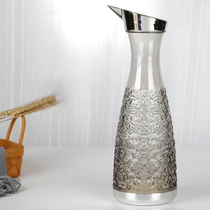 Home Shatter-resistant Diamond Texture Juice Jug(Smoke Grey)-garmade.com