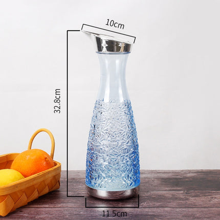 Home Shatter-resistant Diamond Texture Juice Jug(Transparent)-garmade.com
