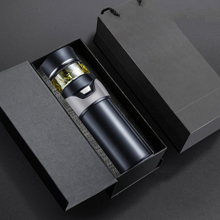 101-500ML Insulation Cup Tea Water Separation Tea Cup,Style: Gray+Gift Box-garmade.com