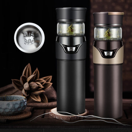 101-500ML Insulation Cup Tea Water Separation Tea Cup,Style: Glass Coffee+Gift Box-garmade.com
