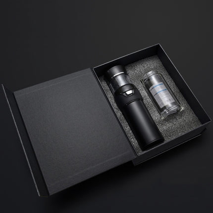 101-500ML Insulation Cup Tea Water Separation Tea Cup,Style: Black Double Cup+Gift Box-garmade.com