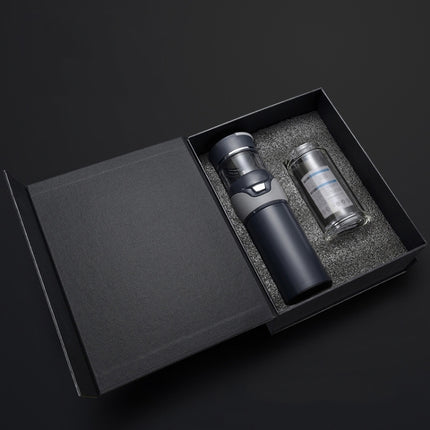 101-500ML Insulation Cup Tea Water Separation Tea Cup,Style: Gray Double Cup + Gift Box-garmade.com