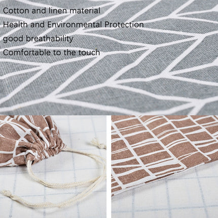 5 Sets Cotton Linen Drawstring Pocket Sundries Storage Bag, Specification: Small+Medium+Large(Arrow)-garmade.com