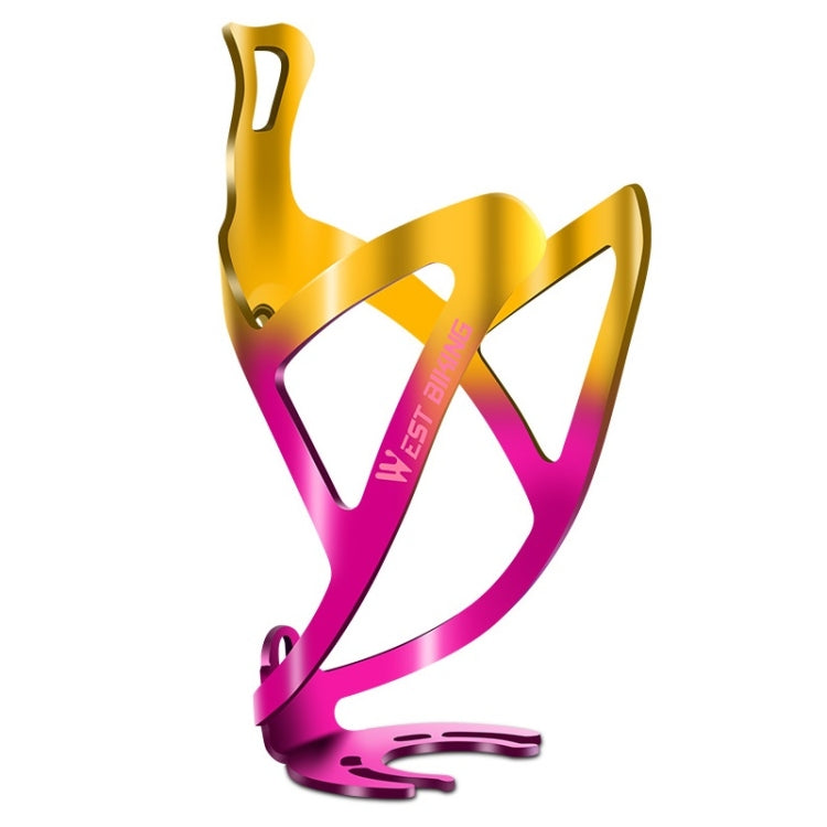 WEST BIKING Bicycle Aluminum Beverage Bottle Holder, Colour: Gold Pink Gradient-garmade.com
