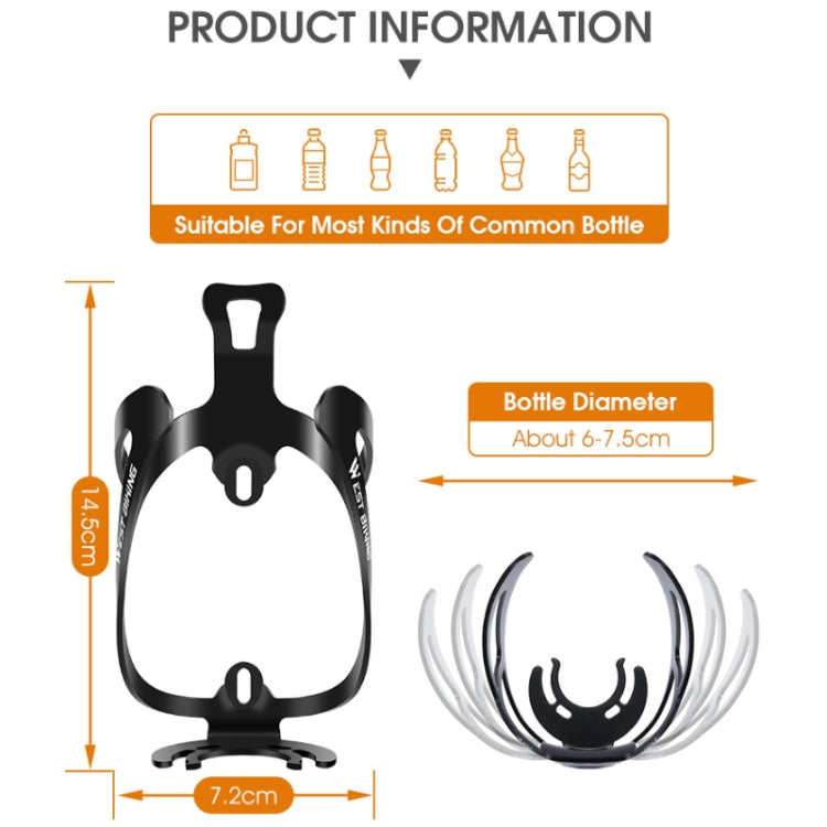 WEST BIKING Bicycle Aluminum Beverage Bottle Holder, Colour: Gold Pink Gradient-garmade.com