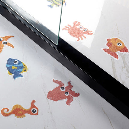 PEVA Non-slip Sticker Bathroom Bathtub Cartoon Non-slip Sticker, Model: 9 Sea Creatures-garmade.com