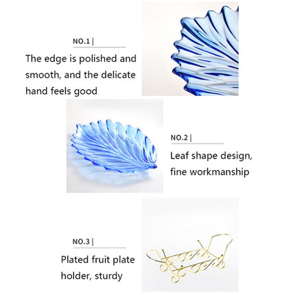 Acrylic Leaf Shape Fruit Tray and Shelf, Style: Dish (Transparent)-garmade.com
