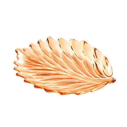 Acrylic Leaf Shape Fruit Tray and Shelf, Style: Dish (Amber)-garmade.com