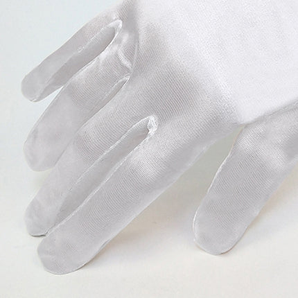 Bride Gloves Satin Long Vintage Travel Sunscreen Dress Wedding Gloves(White)-garmade.com