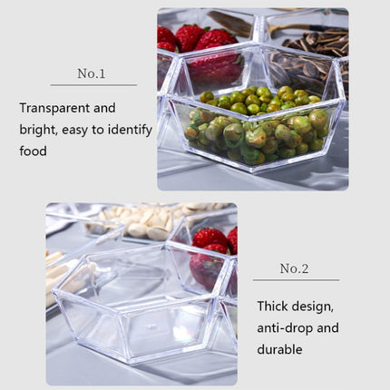 2 PCS Geometric Snack Plate, Style: Hexagonal (Transparent)-garmade.com