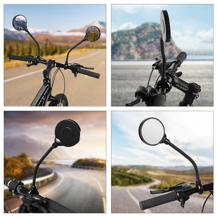 1 Pair Bicycle Hose Adjustment Convex Large Screen Rearview Mirror(Black)-garmade.com