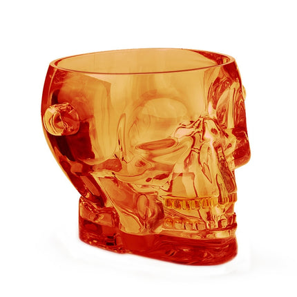 1.5L Acrylic Bar Skull Shape Ice Bucket(Amber)-garmade.com