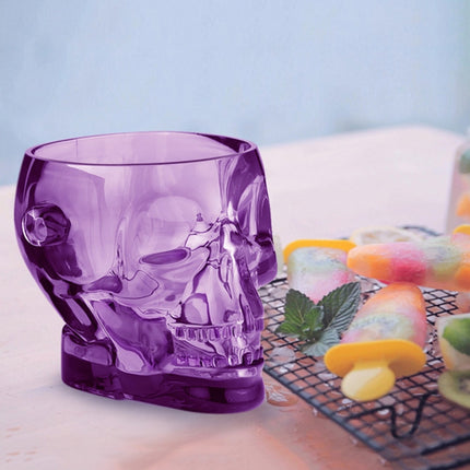 1.5L Acrylic Bar Skull Shape Ice Bucket(Amber)-garmade.com