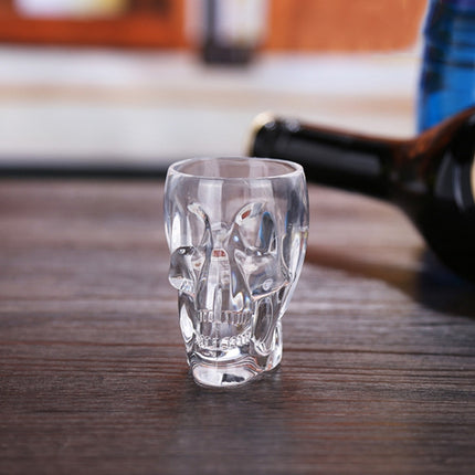 Skull Shape Transparent Acrylic Beer Cups(Transparent)-garmade.com