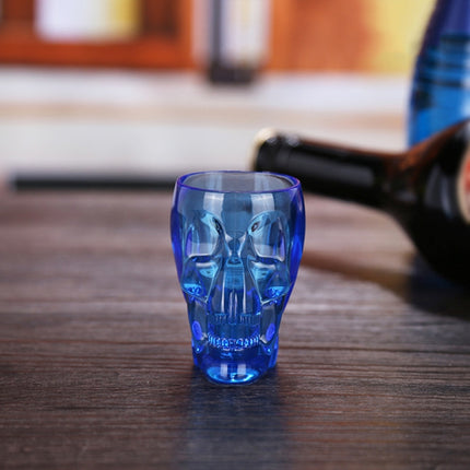 Skull Shape Transparent Acrylic Beer Cups(Sky Blue)-garmade.com