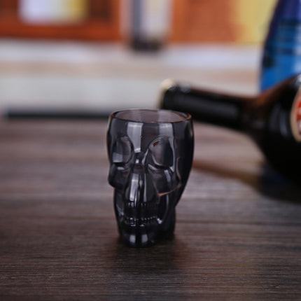 Skull Shape Transparent Acrylic Beer Cups(Black)-garmade.com