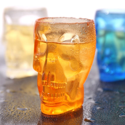 Skull Shape Transparent Acrylic Beer Cups(Black)-garmade.com