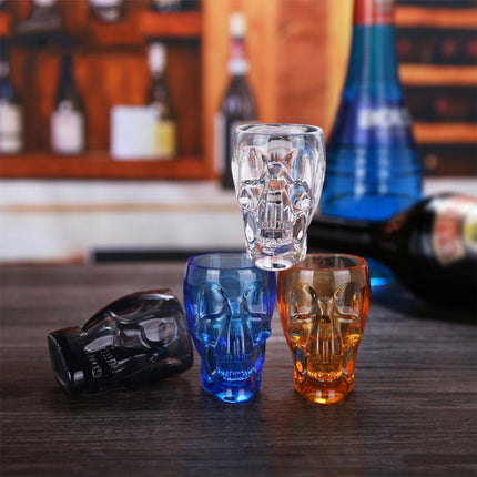 Skull Shape Transparent Acrylic Beer Cups(Amber)-garmade.com