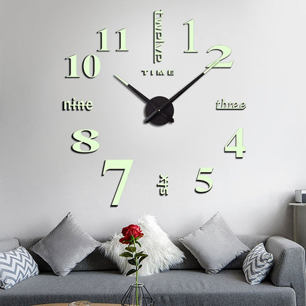 M002 Night Light DIY Digital Wall Clock Living Room Decoration Silent Clock-garmade.com