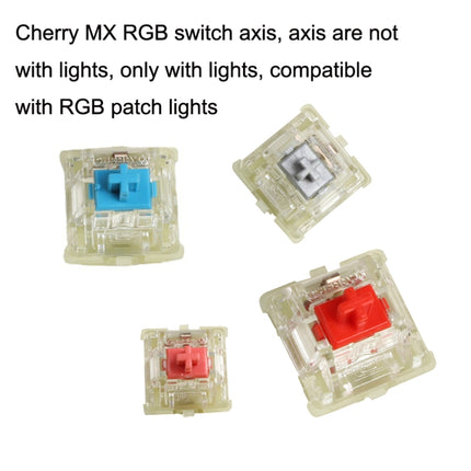 10PCS Cherry MX RGB Transparent Shaft Switch Mechanical Keyboard Triangular Shaft Body, Color: Mute Pink Shaft-garmade.com