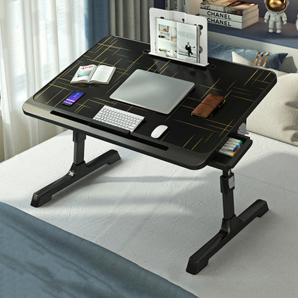 N6 Liftable and Foldable Bed Computer Desk, Style: Drawer+Shelf-garmade.com